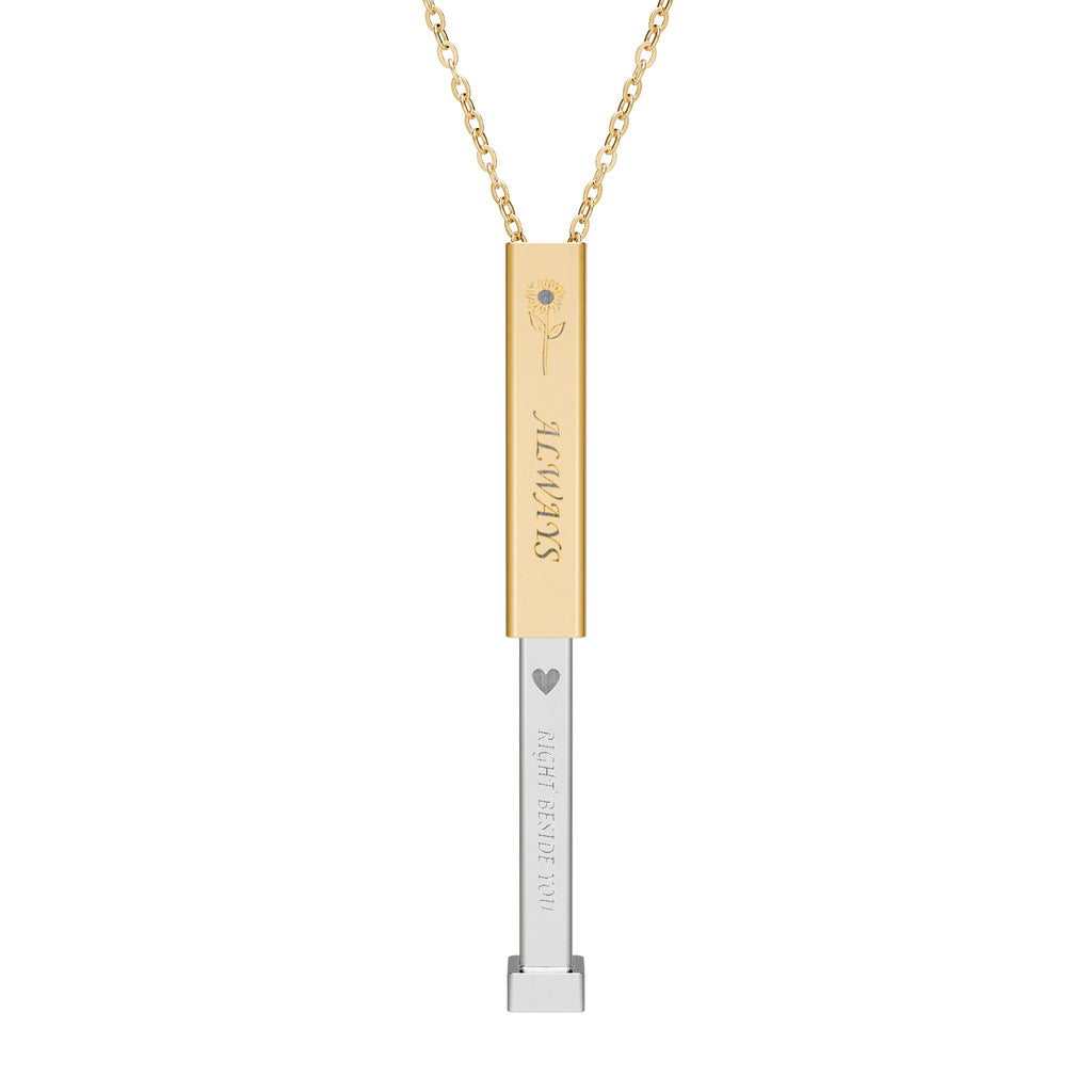 Hidden Message Sliding Bar Necklace