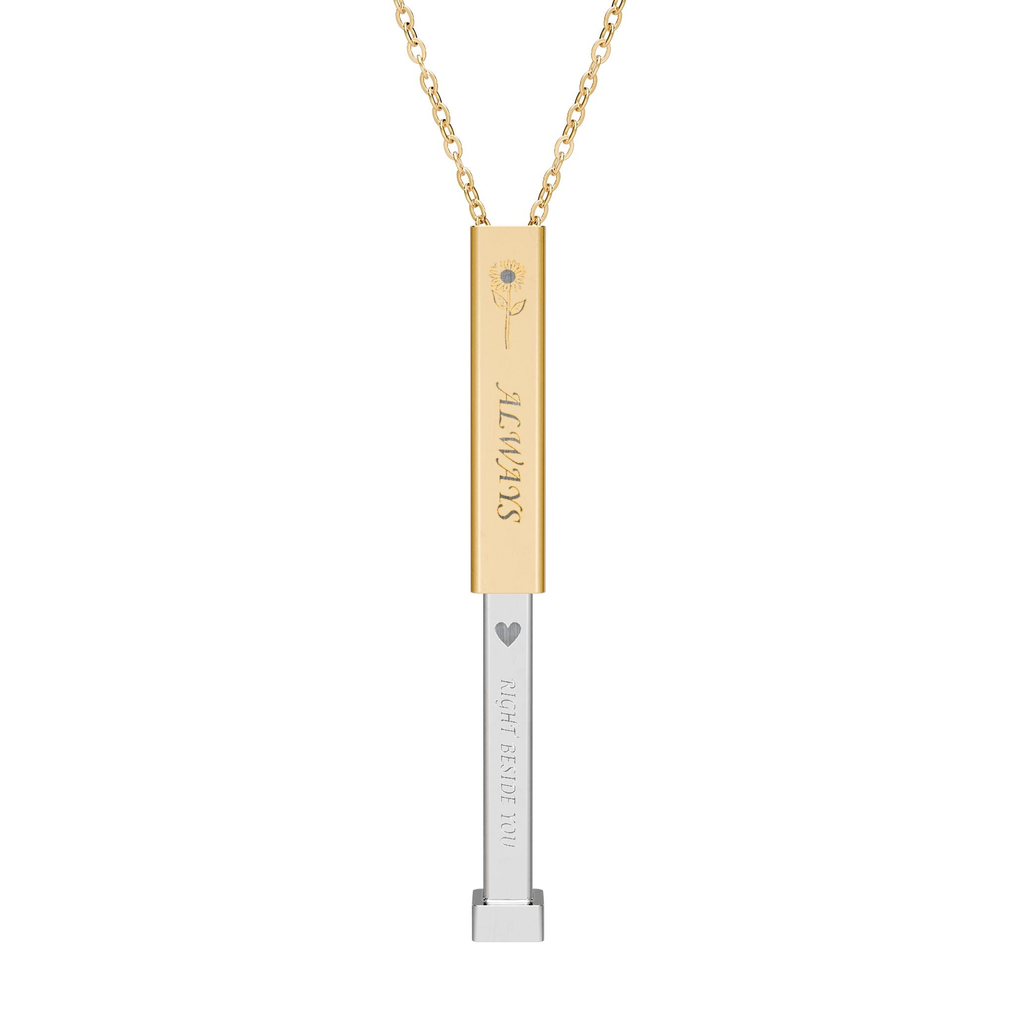 Hidden Message Sliding Bar Necklace