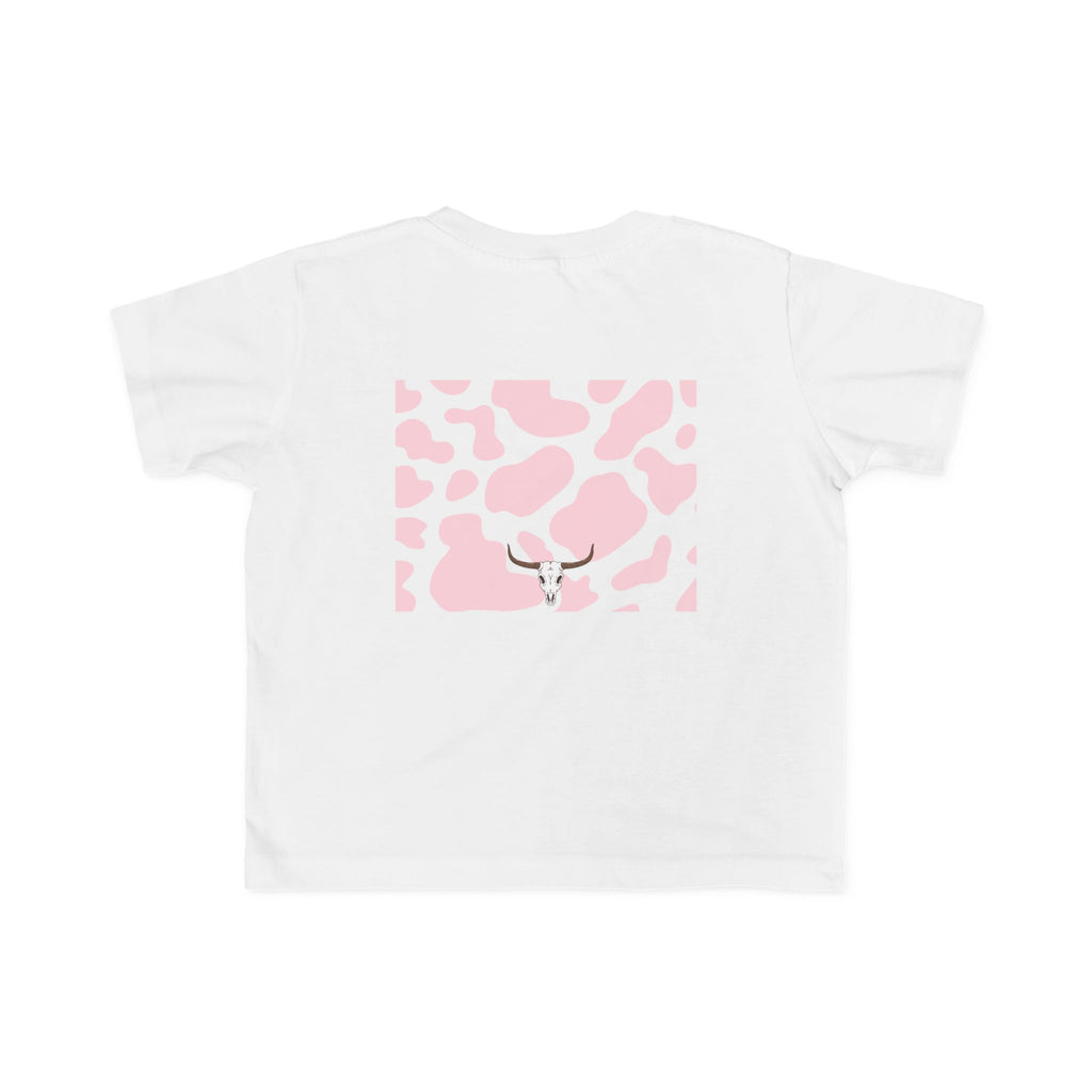 Toddler Tee - Pink Cowhide 'Mini' Butterfly Graphic