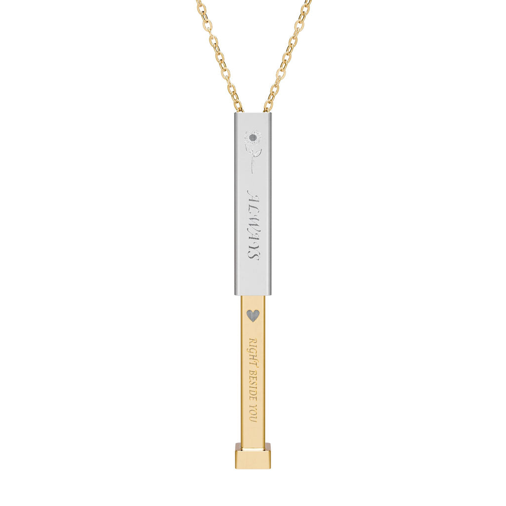 Hidden Message Sliding Bar Necklace