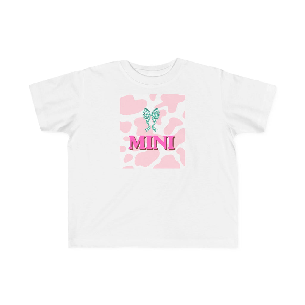 Toddler Tee - Pink Cowhide 'Mini' Butterfly Graphic