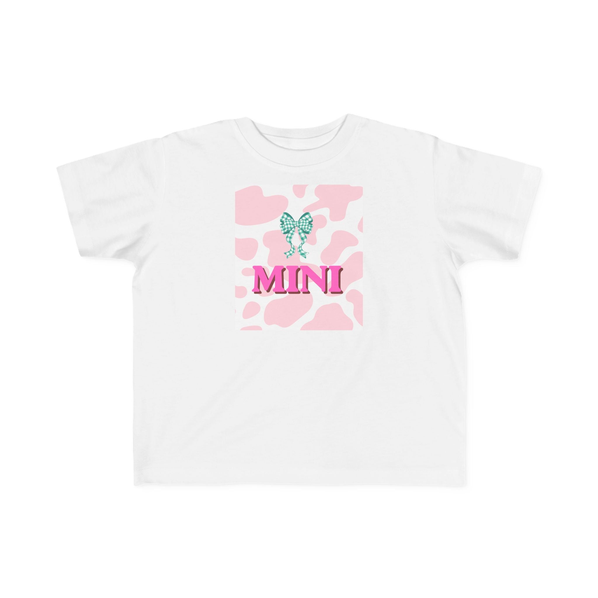 Toddler Tee - Pink Cowhide 'Mini' Butterfly Graphic