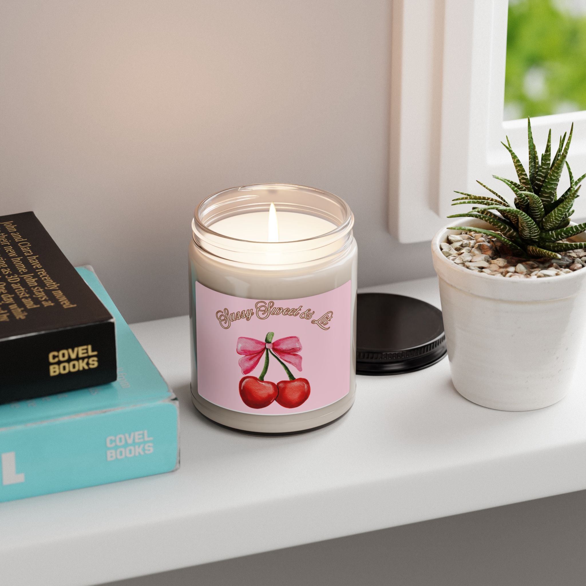 "Sassy Sweet & Lit" scented soy candle