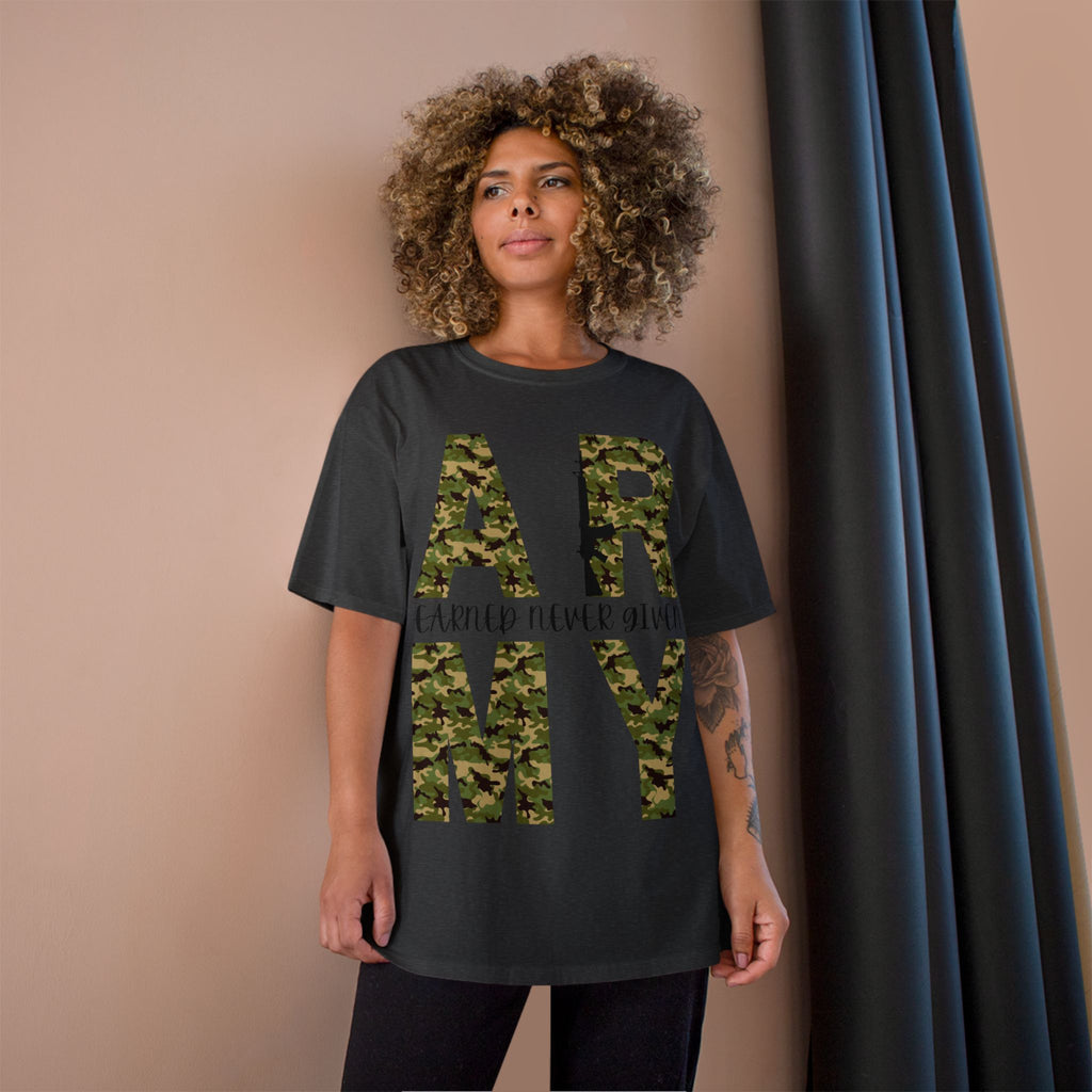Army Camo "Earned Never Given" T-Shirt
