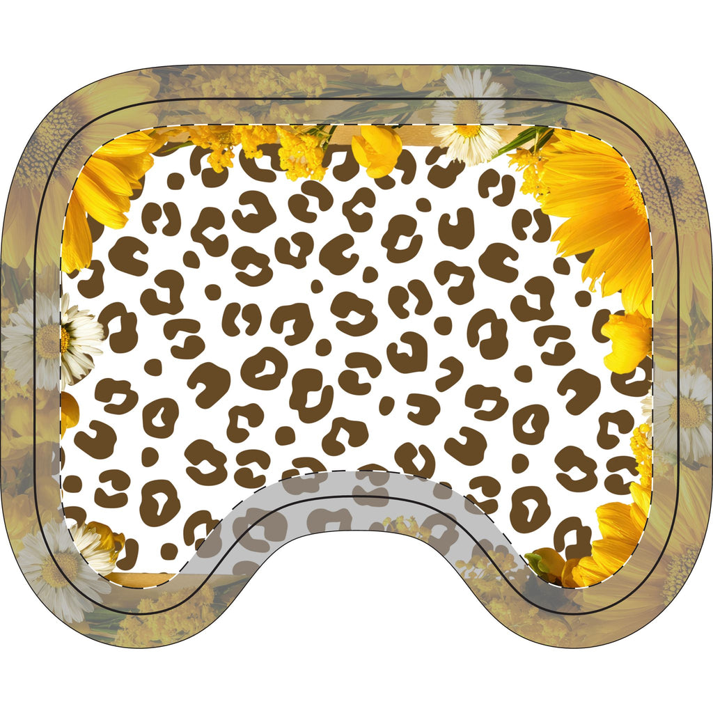 3 piece Bathroom set- leopard/sunflower
