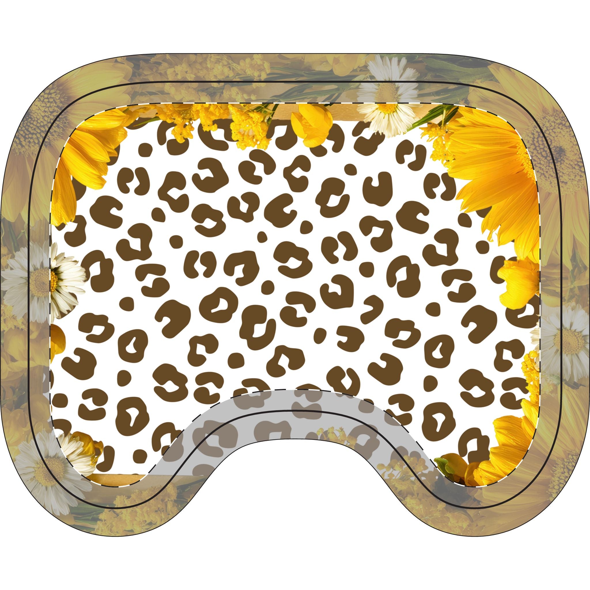 3 piece Bathroom set- leopard/sunflower