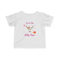 Infant Tee — Floral Cow Skull "Mama Says Dad Has Temper" Baby Shirt