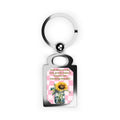 Sunflower Mason Jar Keyring — Inspirational Rectangle Photo Keychain