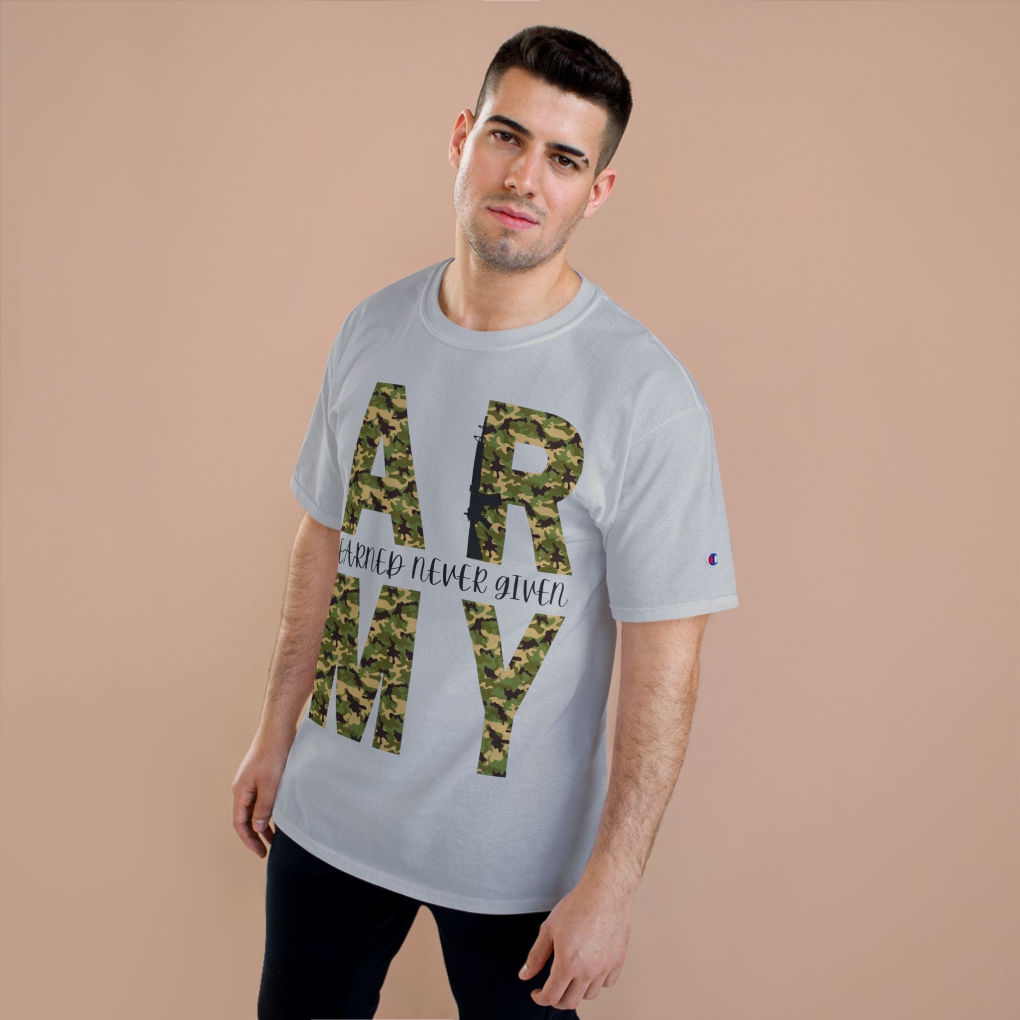 Army Camo "Earned Never Given" T-Shirt