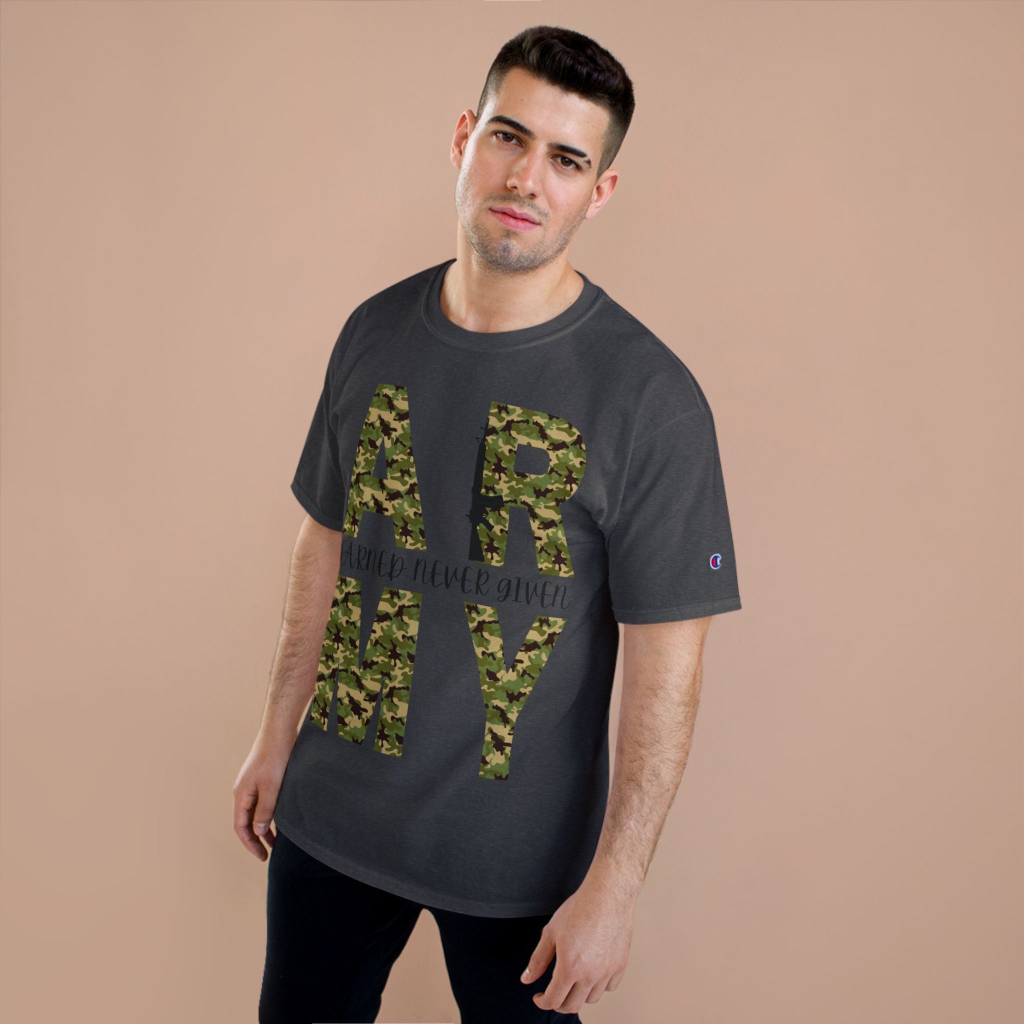 Army Camo "Earned Never Given" T-Shirt