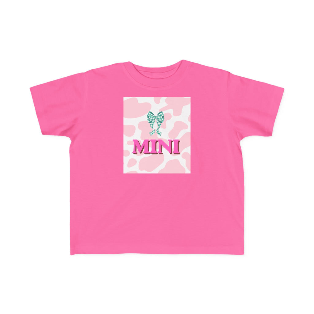 Toddler Tee - Pink Cowhide 'Mini' Butterfly Graphic