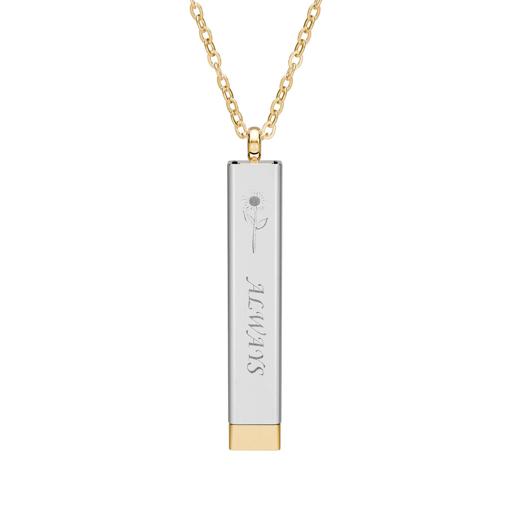 Hidden Message Sliding Bar Necklace