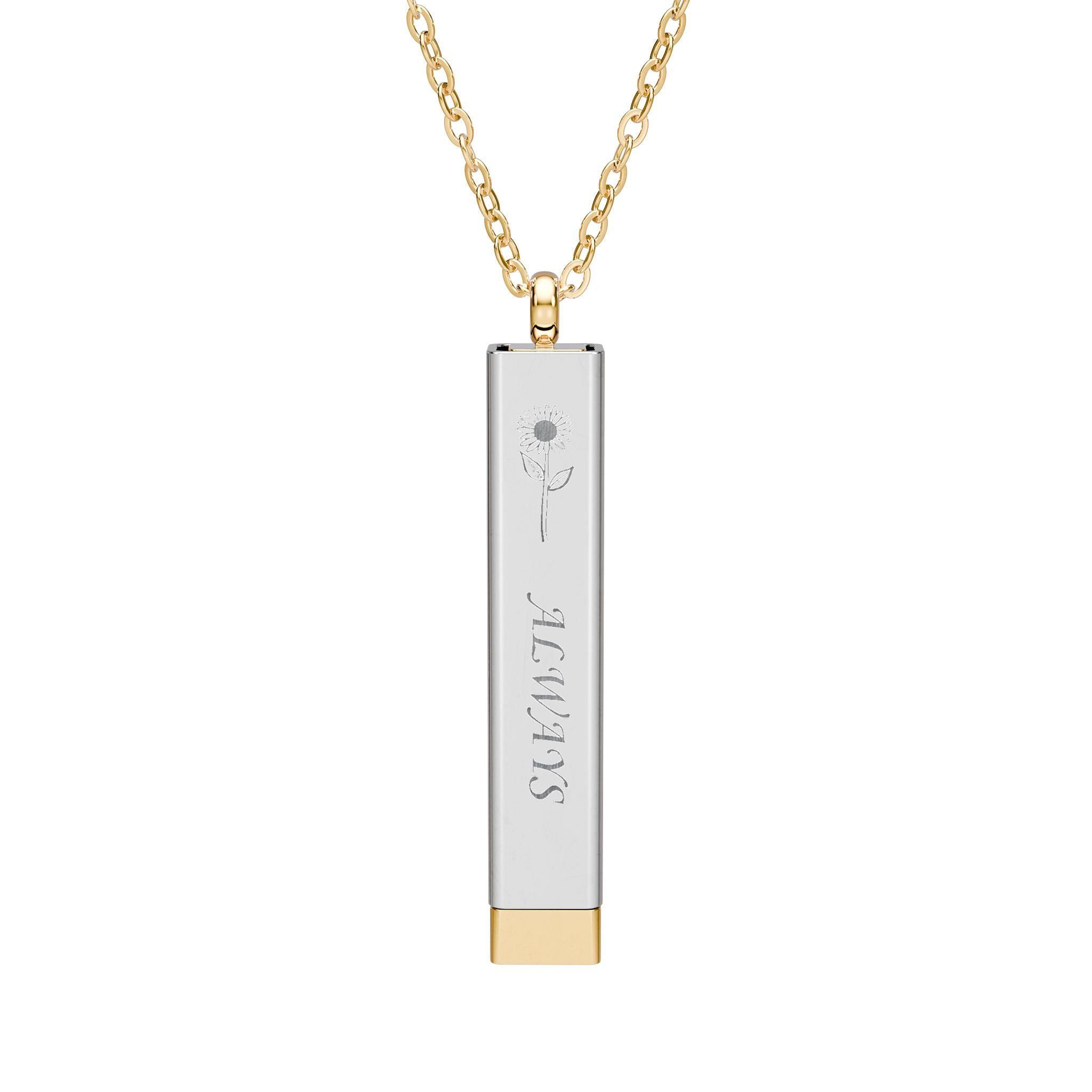 Hidden Message Sliding Bar Necklace