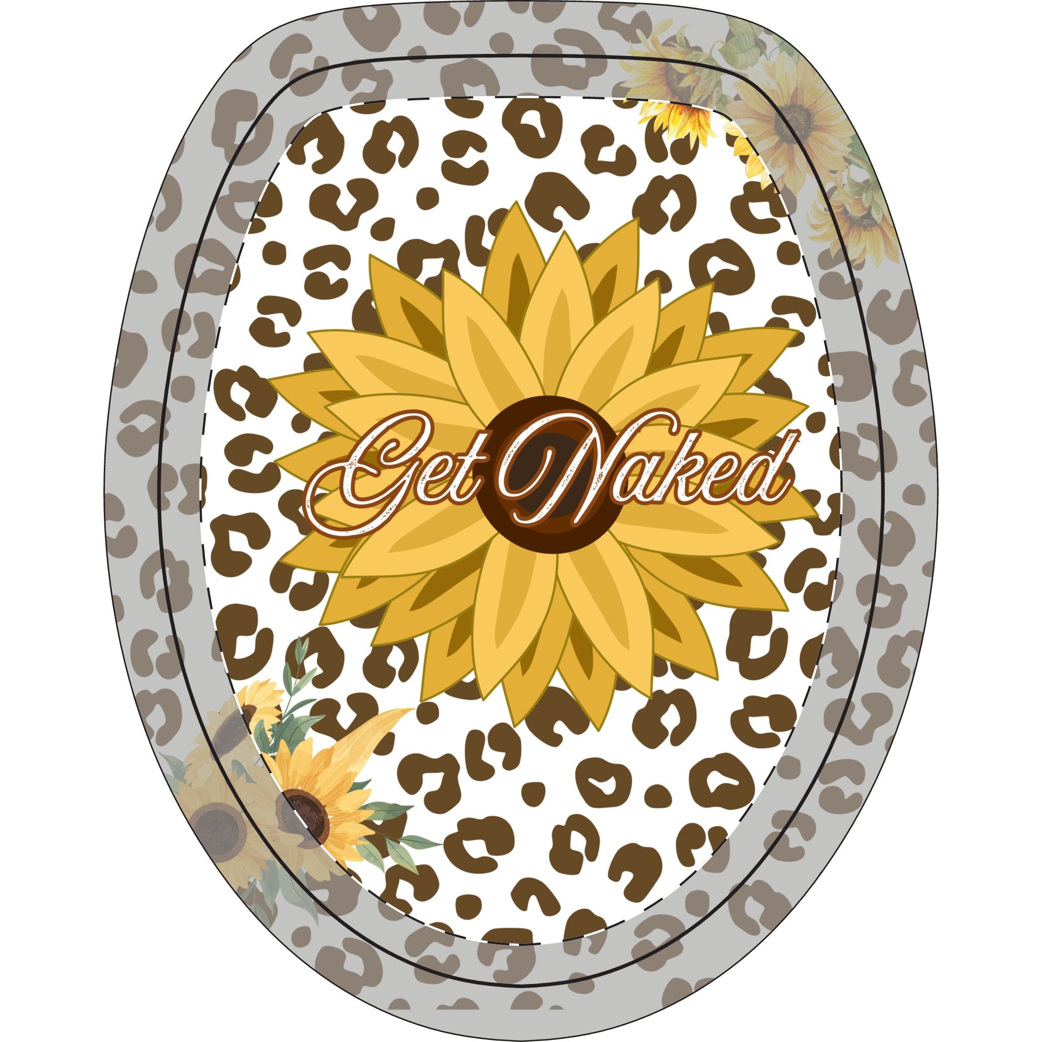 3 piece Bathroom set- leopard/sunflower