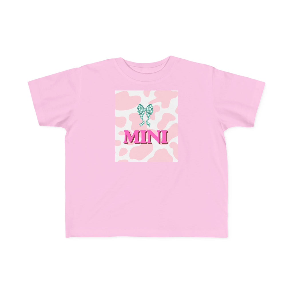 Toddler Tee - Pink Cowhide 'Mini' Butterfly Graphic