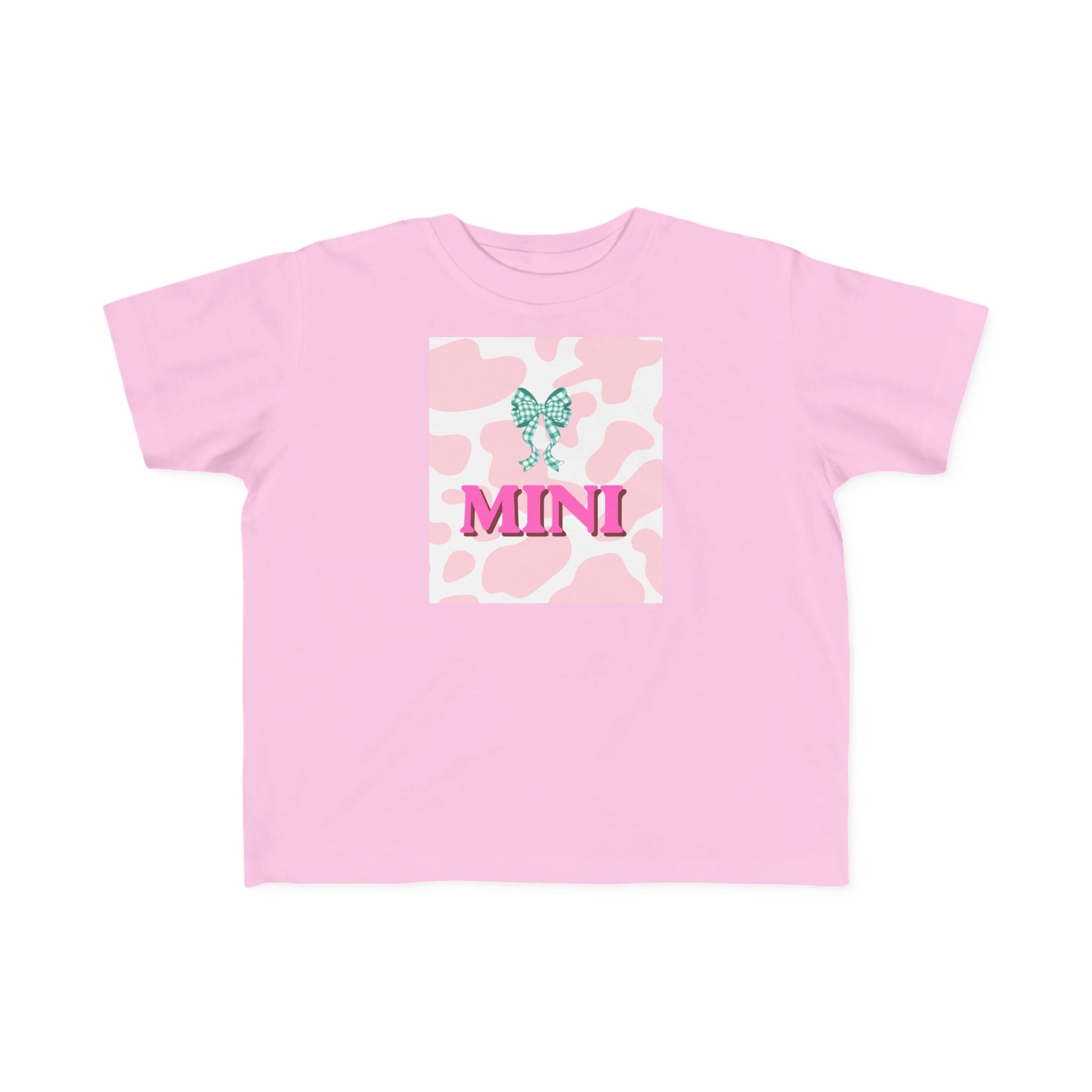 Toddler Tee - Pink Cowhide 'Mini' Butterfly Graphic