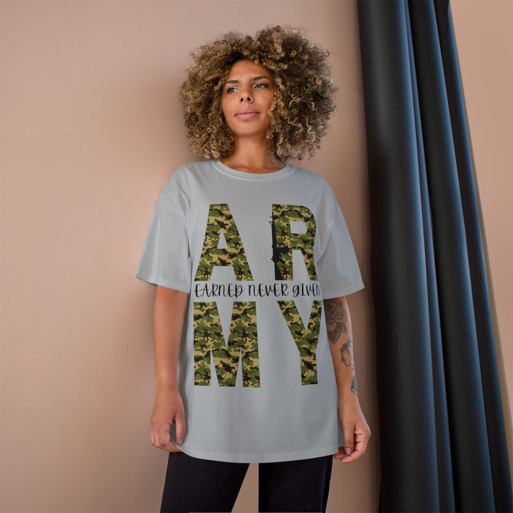 Army Camo "Earned Never Given" T-Shirt