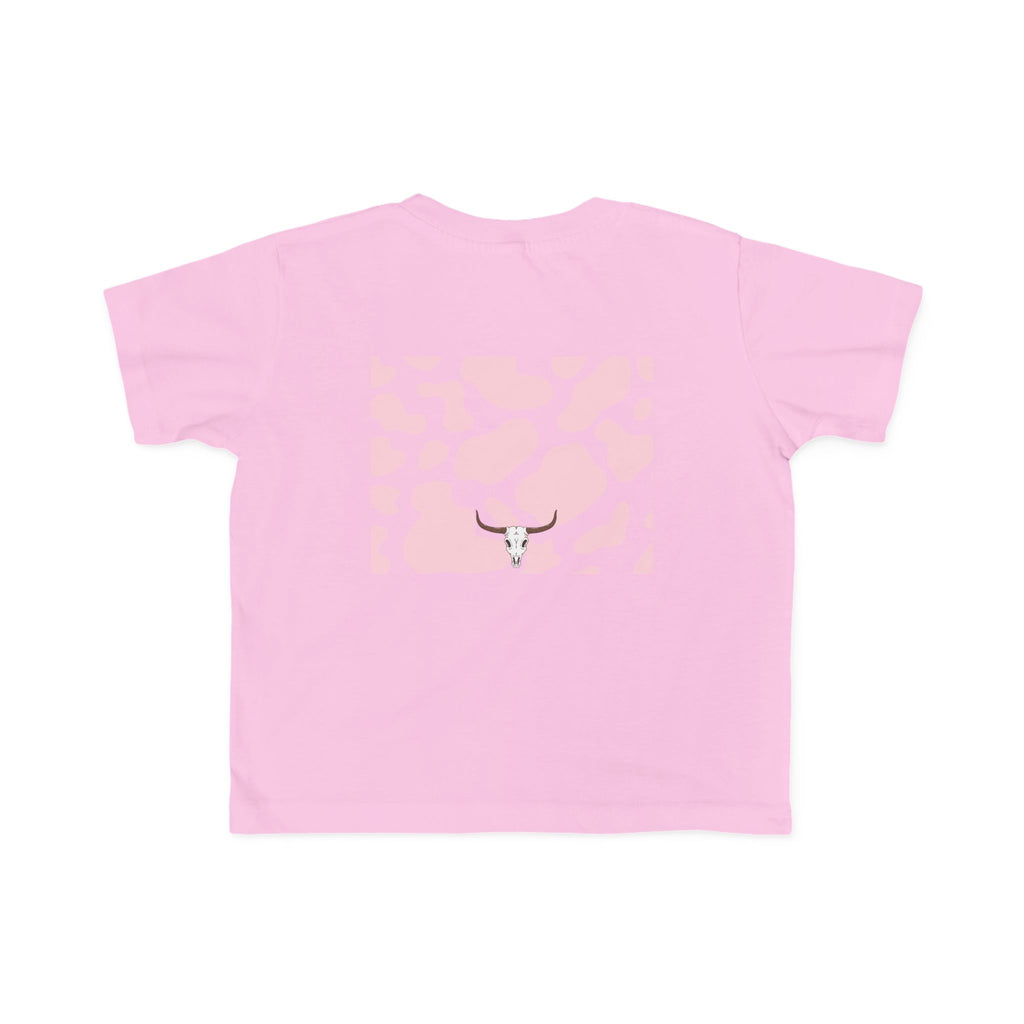 Toddler Tee - Pink Cowhide 'Mini' Butterfly Graphic