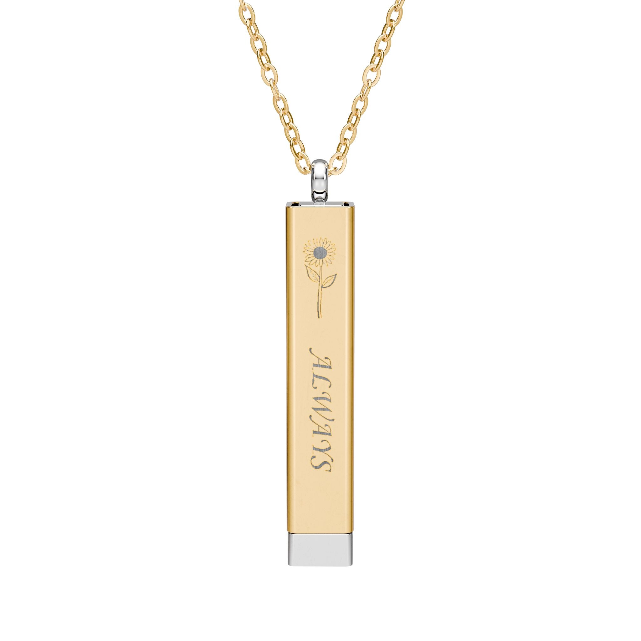 Hidden Message Sliding Bar Necklace