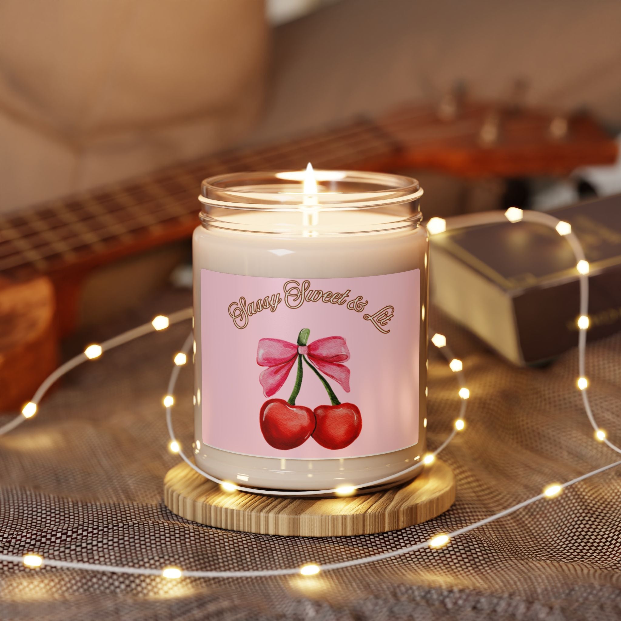 "Sassy Sweet & Lit" scented soy candle