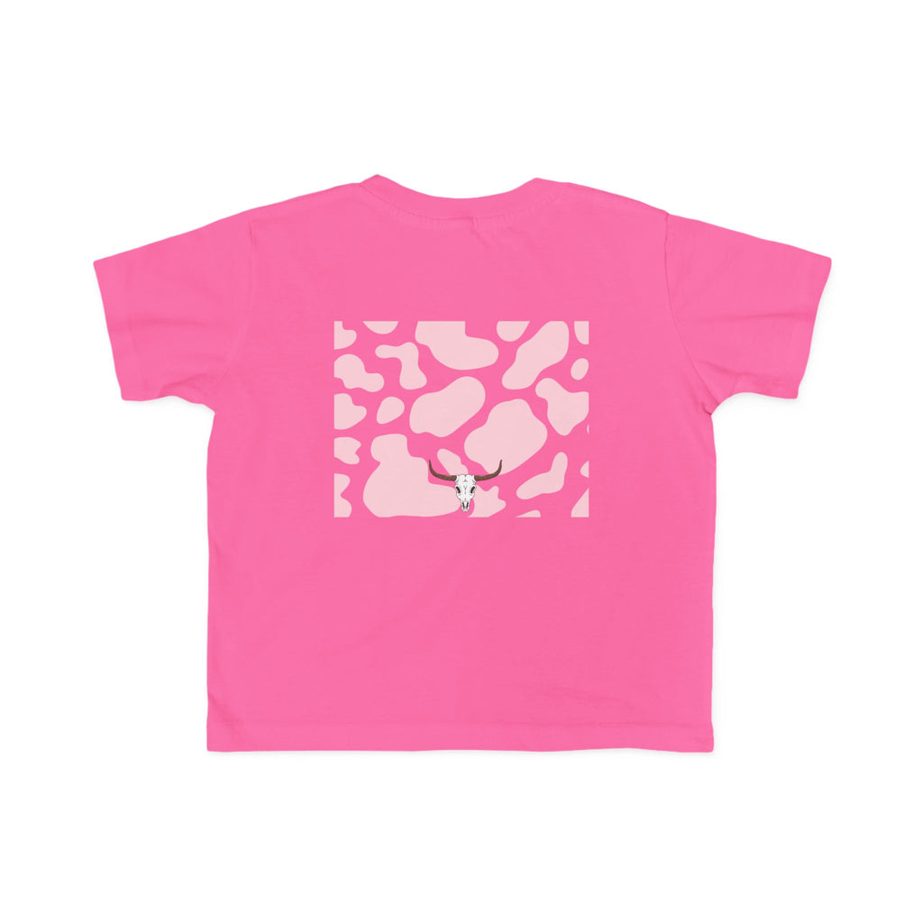 Toddler Tee - Pink Cowhide 'Mini' Butterfly Graphic